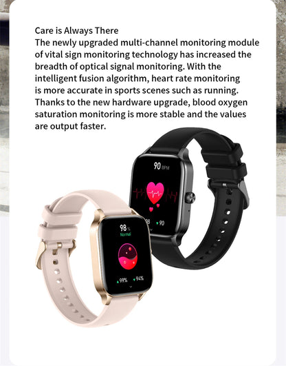 LIGE Smart Watch Answer/Make Call 1.85" Smartwatch for Android iOS Heart Rate Sleep Monitor Pedometer Waterproof Fitness Watches