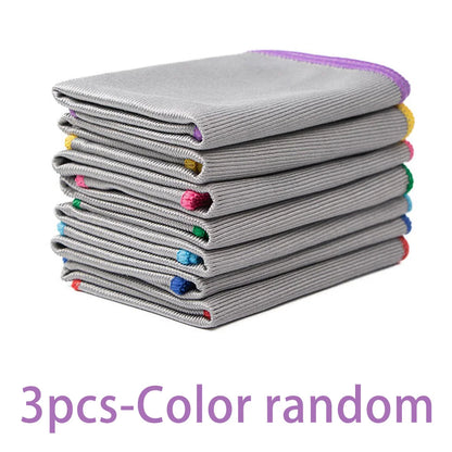 3/5pcs Polishing Microfiber Cleaning Cloth for Glass Wine Miracle Free Lint Free Wipes Household Auto Detailing Bathroom Cleaner