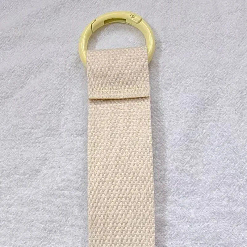 Custom LOGO Keychain Blank Canvas Strap Lanyard Backpack Floating Weave Pendant Personalize  Print Name Webbing Wholesale