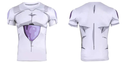2026 Summer Vegeta Battle Damaged Armor Saiyan Armor | Body Building Short Sleeve T-Shirt Fitness Workout Dragon Ball Super Y2k