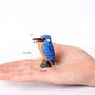 Hand Painted Simulation Bird Model Figures Toucan Peacock Owl Flamingo, Early Cognition Toy Cake Decoration For Children