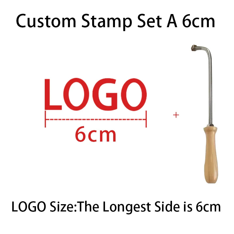 Personalized Leather Stamp Custom Logo Branding Iron Stamps Heating Brass Embosser Seals DIY Wood Cake Hamburger Craft Handmade