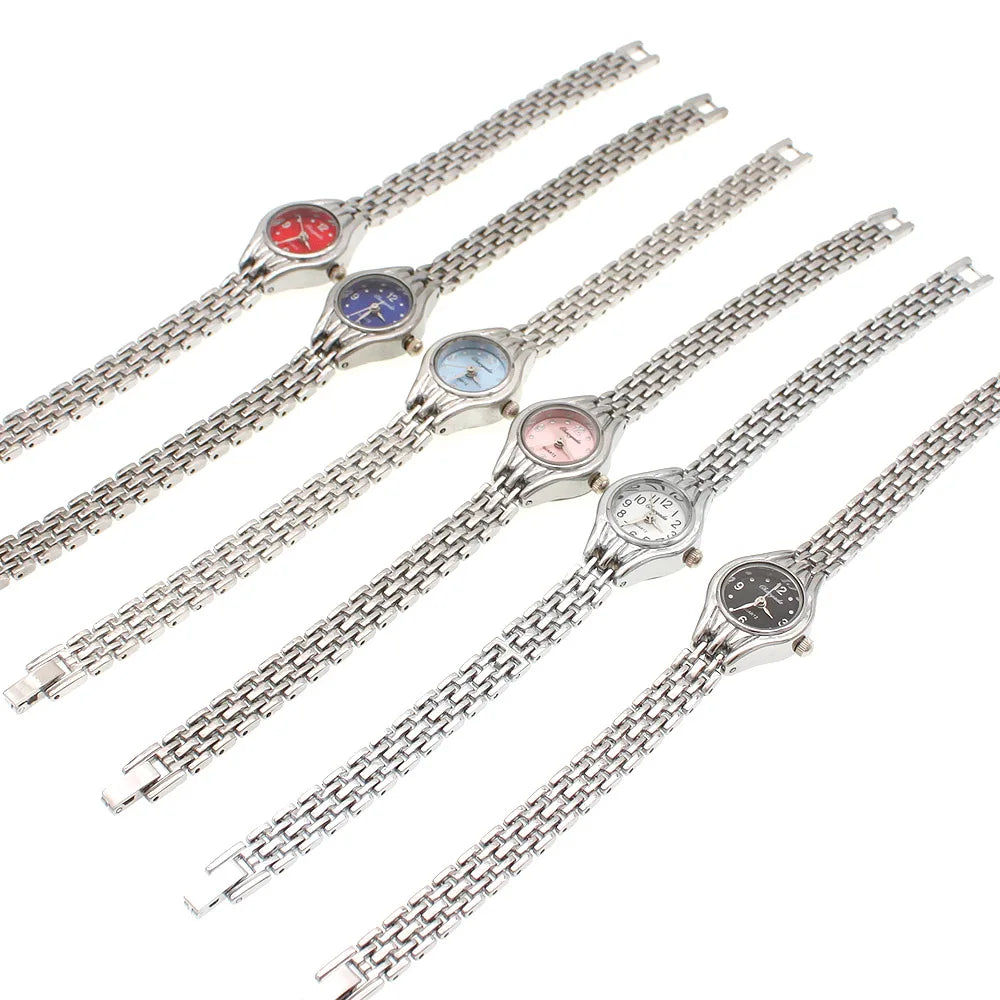 10pcs Women Bracelet Watch Golden Relojes Small Dial Quartz leisure Watch Popular Wristwatch Hour female ladies elegant watches