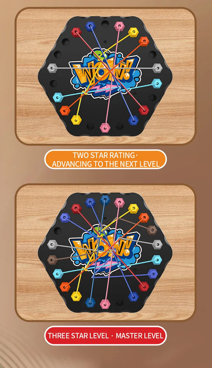 Children Puzzle Board Game Untangle Rope Knots Challenge Social Party Parent-Child Activities Knotted Rope Educational Toy