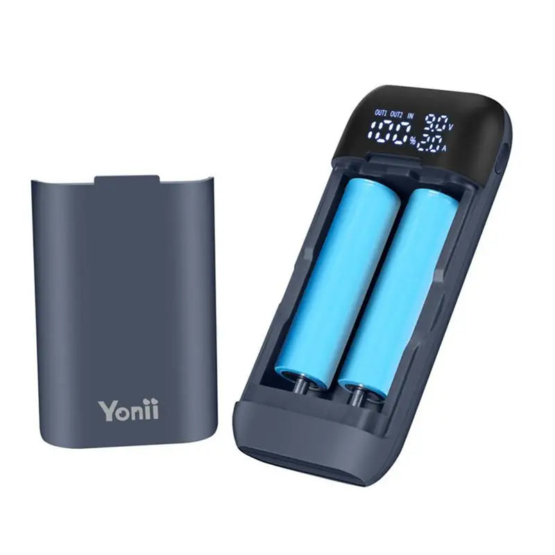 18650 Battery Charger Case DIY Power Bank Box Portable QC 3.0 PD 18W Fast Charging Case for 18650 21700 20700 Lithium Batteries