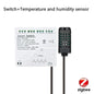 Tuya Zigbee 4 Gang Smart Switch with Temperature or Humidity Sensor Passive Dry Contact 32V 250V Switch Relay Alexa Compatible