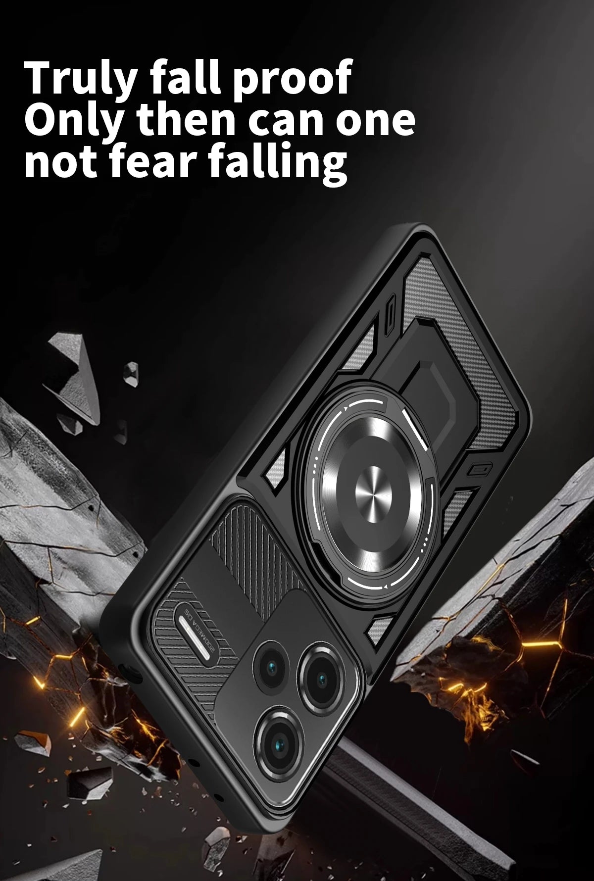 For Redmi Note 13 Pro Plus Case Armor Shockproof Phone Cover for Xiaomi Redmy Note13 Pro + Plus 5G Car Magnetic Holder Funda