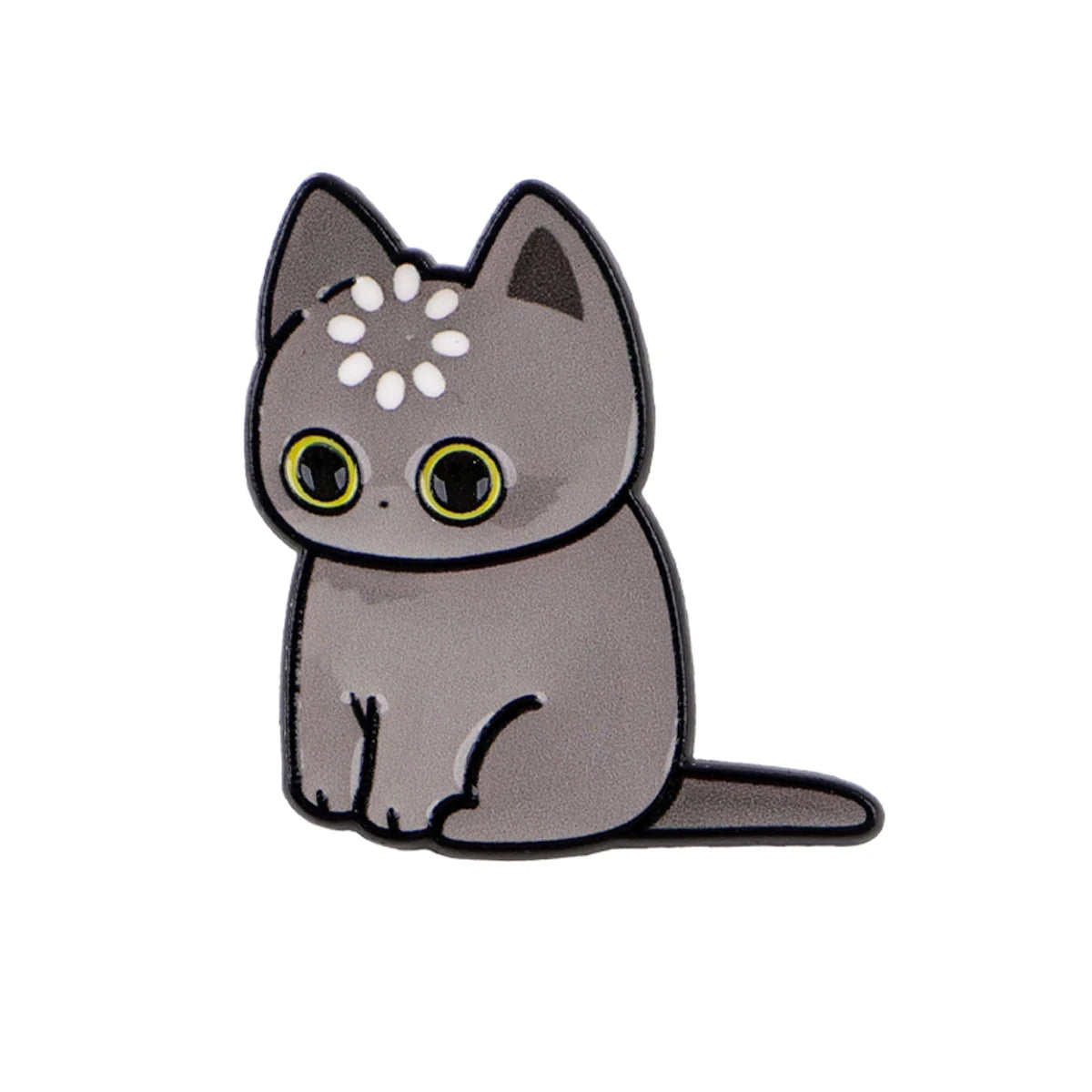 "Loading" Black Cat Enamel Pin Cute Brooch Pines Lapel Pins Badge on Backpack Clothing Accessories Animal Jewelry Friends Gifts