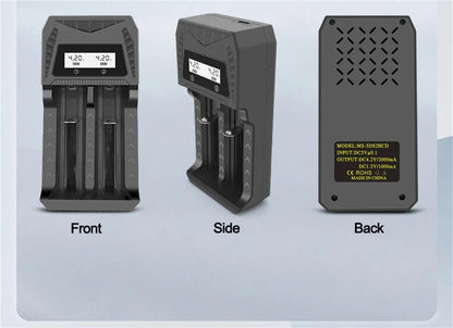 Intelligent LCD Battery USB Charger - 1/2/4 Slots for 18650 4.2V Li-ion & 1.2V Ni-MH AA/AAA Rechargeable Batteries