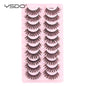 Lashes 3/10 Pairs Half Lashes Cat Eye Natural Long Lashes 3D Mink Eyelashes Full Strip Lashes Makeup Extension Tools