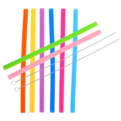 1Set Adorable Reusable Silicone Straws for Travel Household Drinking Easy to Maintain Home Silicone Straws Water Straw