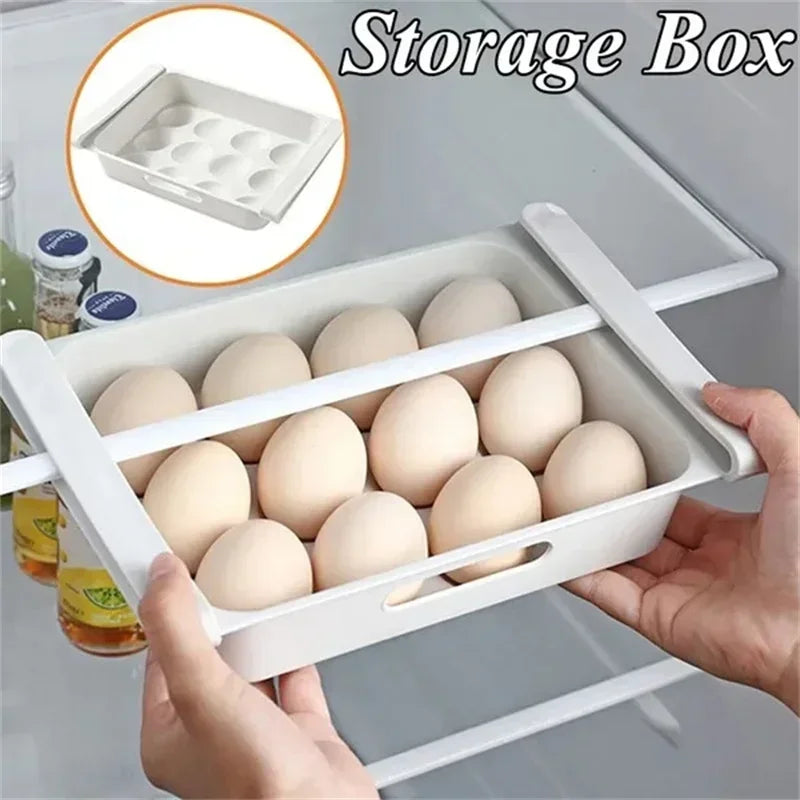 Egg Storage Box Side Door of Refrigerator Storage Organizer Kitchen Reversible Special Egg Storage Tray Kitchen Accessories