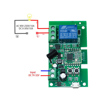 Zigbee Tuya Smart Home Relay 1/2/4CH Motor Switch Module,DC 12V 24V 32V 110V,4 Channel Radio RF Remote Control Alexa Google Home