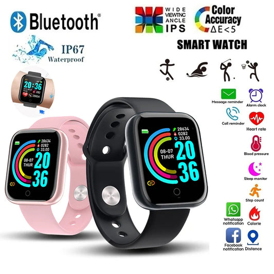 Multifunctional Smart Watch Men Women Bluetooth Connected Phone Music Fitness Sports Bracelet Sleep Monitor Y68 Smartwatch