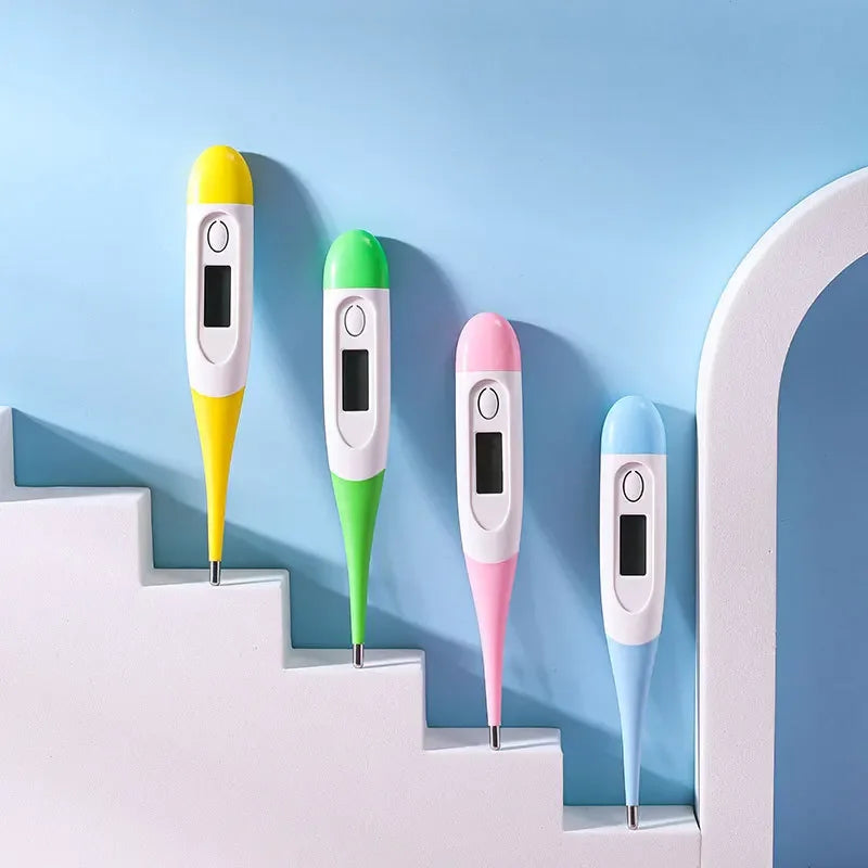 Digital Thermometer with Soft Tip, Oral & Armpit Temperature Test for Baby Adults, Home First Aid Fever Detection Tool