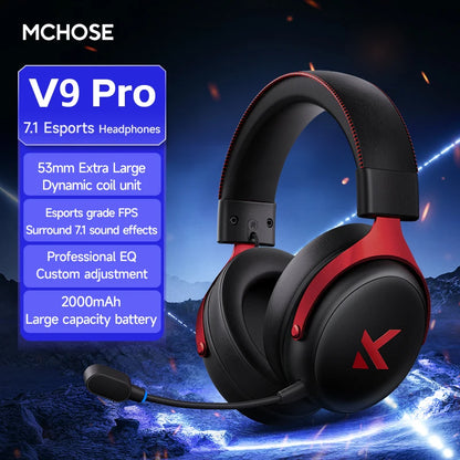 MCHOSE V9 Pro Electronic Sports Headset Three Mode Game USB Wireless 7.1 Channel Surround Sound Portable Headset with Microphone