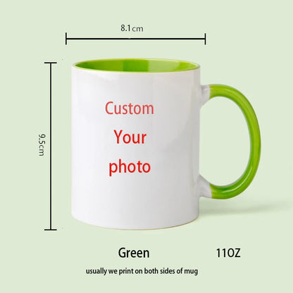 Customize Photo Black Coffee Mug - Personalized Dog Cat Familay Lover Photos Cup Tea Cup with Names Mothers' Day Surprised Gift