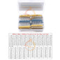 1/8W 1/4W 1/2W 1W 2W 3W 0Ω~10MΩ 1% Metal Film Resistor Resistance Assortment Kit With box