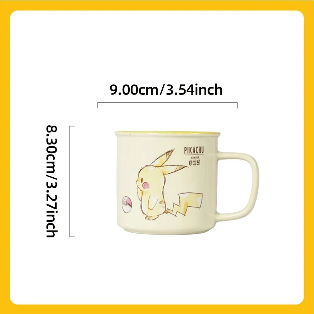 SHUNXIANG Pokémon Licensed Pikachu Ceramic Mugs Kawaii Pattern Breakfast Milk Cup Kids Coffee Cups Drinkware Gift