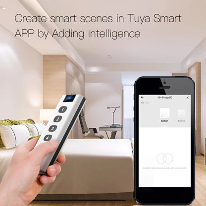 Tuya ZigBee Smart Scene Switch 1-4 Gang Portable Mini Design For Home Smart Life Remote Control Automation Scenario Switches