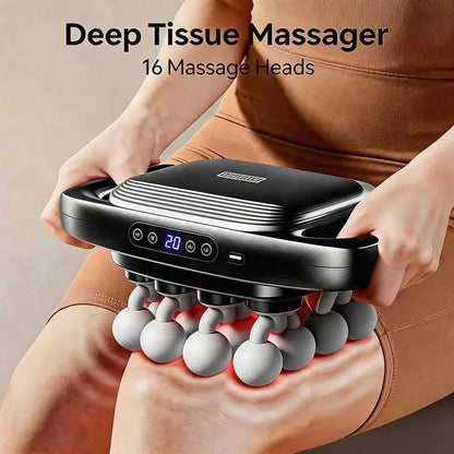 JianYouCare 16 Heads Massager Gun large-area deep massage High speed rotation Fatigue Relief Tissue Muscle Recovery BODYSHAPING