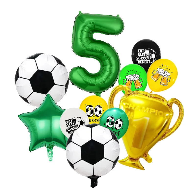 Football Birthday Decoration Party Supplies Tableware Balloons Set Candy Gift Boxes Football Birthday Gifts Kids Birthday Favors
