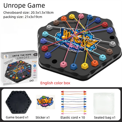 Children Puzzle Board Game Untangle Rope Knots Challenge Social Party Parent-Child Activities Knotted Rope Educational Toy