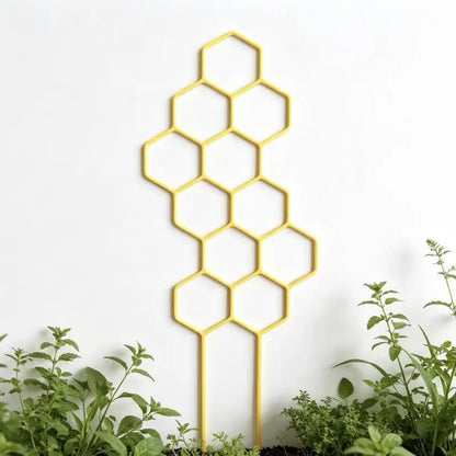 1PC Honeycomb Design Plant Trellis, Rustproof Plastic Support For Potted Vines And Flowers, Indoor Outdoor Garden Climbing Frame