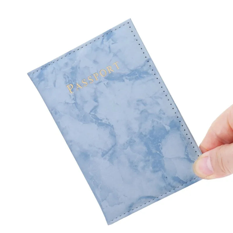 Fashion Marble Passport Holder Case Travel Accessories ID Cover Women Men Bank Card Passport Covers Business Wallet Case Pouch