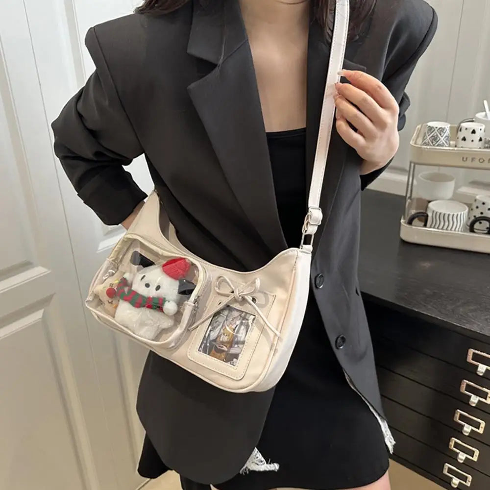 Crossbody Pain Bagzippered Bag Kawaii Bag Girl 2025 Korean Ita Bag Female Japanese Designer Preppy Handbag Shoulder Bag Pain Bag