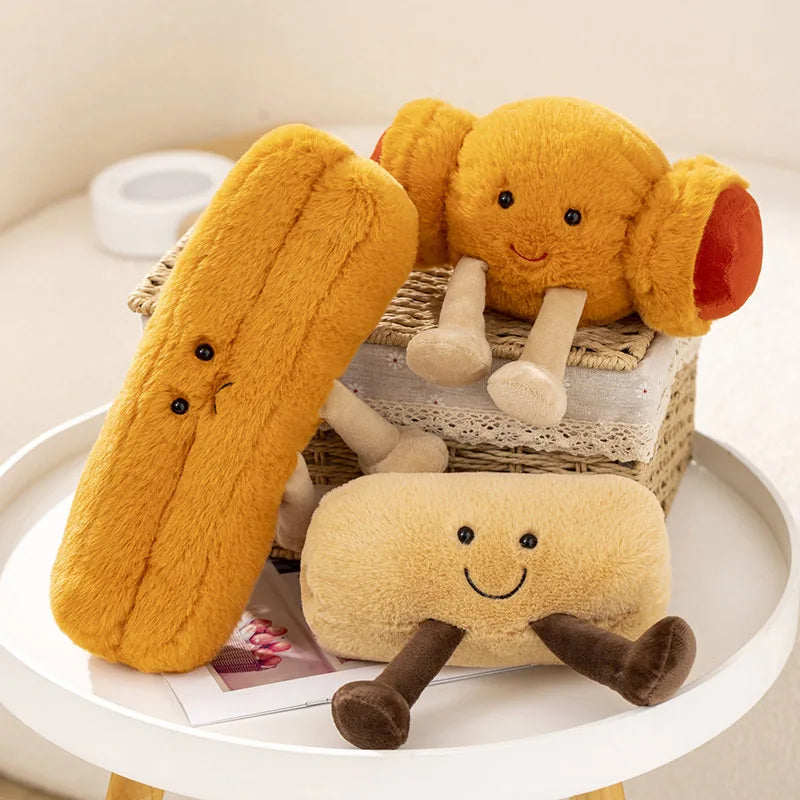 Cute Cartoon Bread Pancake Doll Soft Plush Toys Kawaii Sofa Home Decor Doll Exquisite Collectibles Surprise Fun Birthday Gift