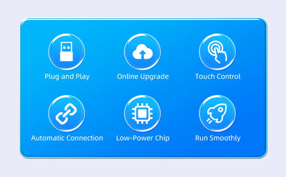 EKIY 2in1 Wireless CarPlay Dongle Wireless Android Auto Adapter Car Intelligent Systems AI Smart Box For Car With Wired CarPlay