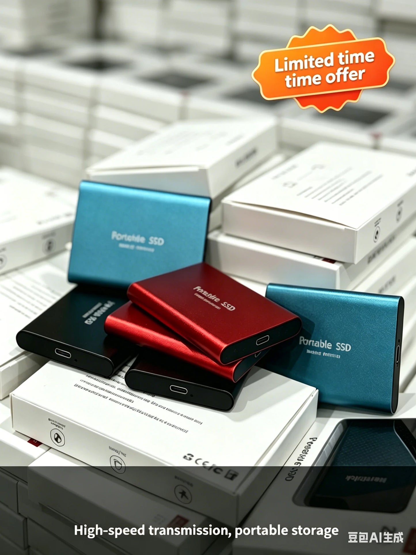 2.5" HDD Generic External Hard Disk High Speed Solid State Drive USB3.2 Data Storage For PC/Laptop