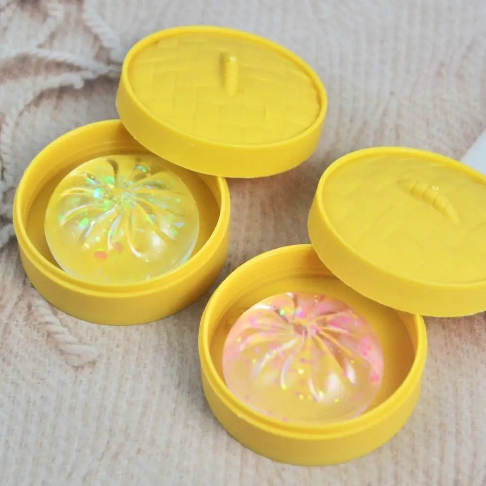 Soft Cute Mini Dumplings Squishy With Steamer Squeezable Squishy Crystal Bun Pinch Food Shape Fidget Sensory Toy Children Gift