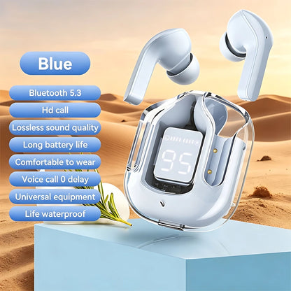 HiFi Stereo Wireless Bluetooth In-ear Headphone Heavy Bass Digital Display Low-delay Sports Earplugs Game Music HD Call Earphone