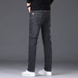 Men Fashion Straight Jeans Men 2025 New Stretch Slim Fit Pants Comfortable Soft Business Denim Trousers Male Brand Clothing