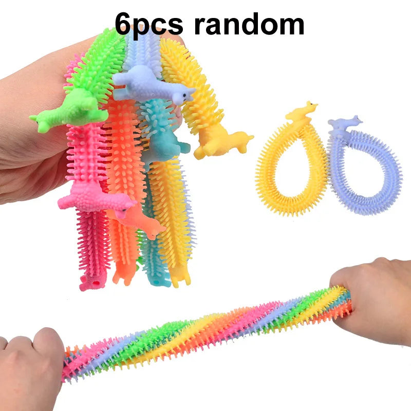 Cute Caterpillar Unicorn Animals Squishy Kids Sensory Fidget Decompression Toys for Children Adults Autism Stress Relief Gifts