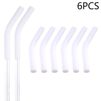 6Pcs/Set Soft Silicone Straw Covers Straws Tips Covers Fit For 9mm Wide Reusable Stainless Steel Straw Nozzles[Q]Q@