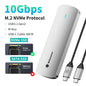 Yottamaster SATA M.2 NVMe SSD Enclosure Dual Portocol NVMe to USB Adapter USB 3.1 Gen2 USB C External Case Box Aluminum alloy