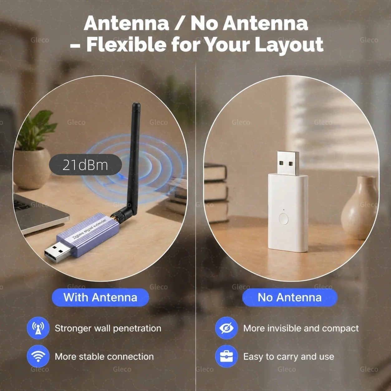 Zigbee Signal Repeater USB Range Extender Signal Amplifier Option With High-Gain Antenna Smart Life TUYA Home Automation Z2MQTT