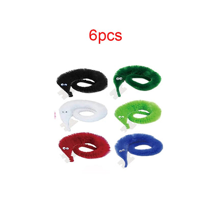 Fuzzy Magic Worm Trick Toys For Kids Wiggly Twisty Worm On a Invisible String Carnival Party Favors Children Magic Props