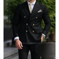 Elegant 2 Piece Wedding Men Suits Slim Fit Peak Lapel Double Breasted Blazer Pants Formal Business Groom Tuxedos Office Dinner