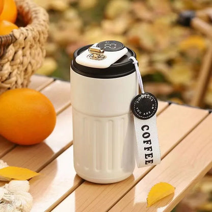 Smart Temperature Display Thermos Bottle 450ml 316 Stainless Steel Portable Office Thermal Coffee Mug