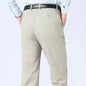 New Arrival 100% Cotton Summer Autumn Men's Casual Pants Fashion Solid Black Beige Gentle Thicken Trousers Brand Smart Suit Pant