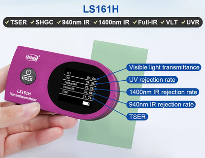 New Arrival Window Tint Meter TSER VLT UV IR Transmission Tint Meter LS161 LS161A LS161H Solar Film Tester for Cars