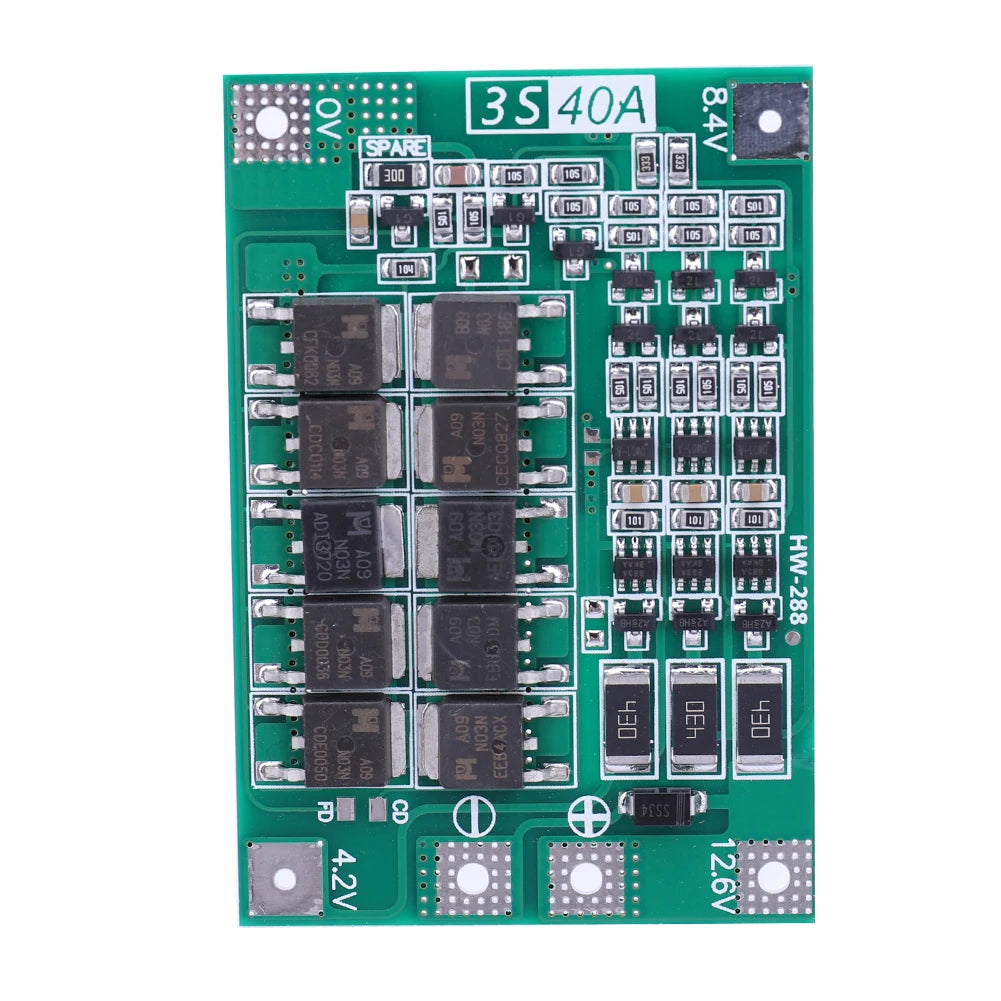 BMS 3S/4S 5A 10A 20A 25A 40A 60A Płytka zabezpieczająca ładowarkę do akumulatorów litowo-jonowych 18650 do wiertarki 12 V z funkcją wzmocnienia/balansu