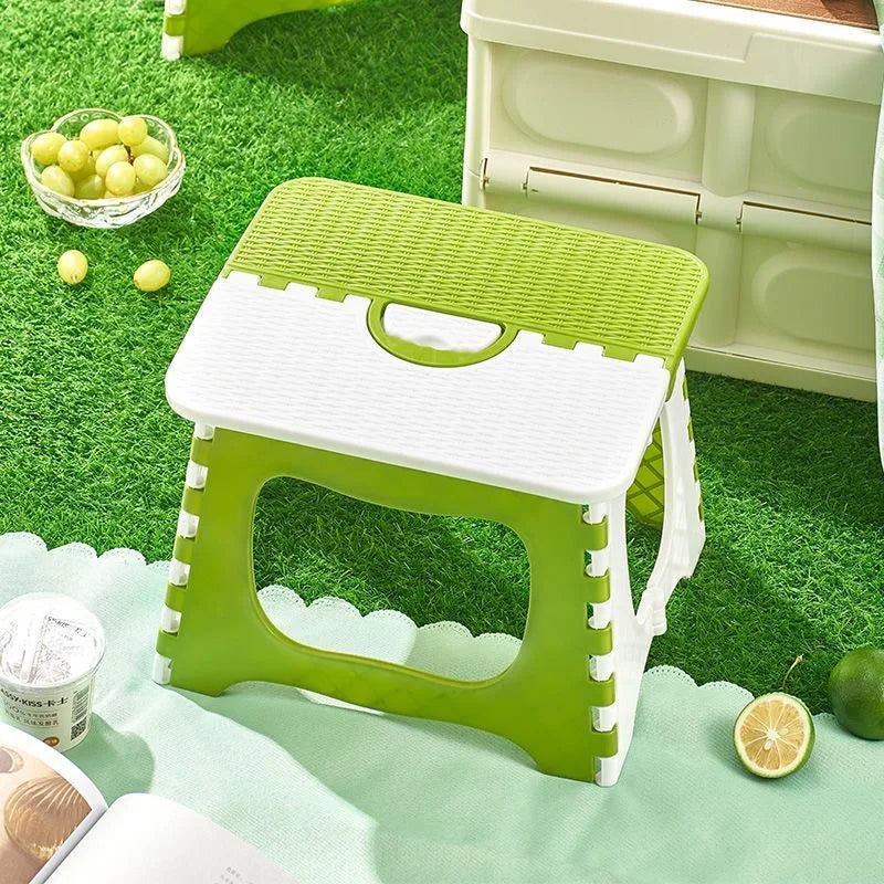 Portable Thick Plastic Folding Stool Outdoor Camping Home Use Fishing Travel Lightweight Children's Reading Chair Bathroom Chair