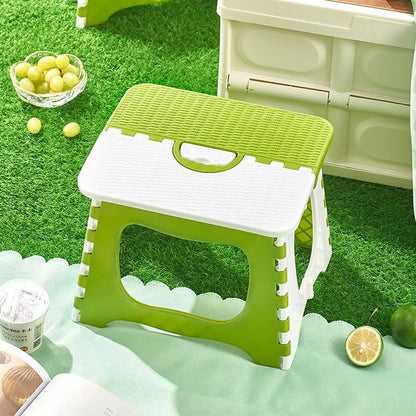 Portable Thick Plastic Folding Stool Outdoor Camping Home Use Fishing Travel Lightweight Children's Reading Chair Bathroom Chair