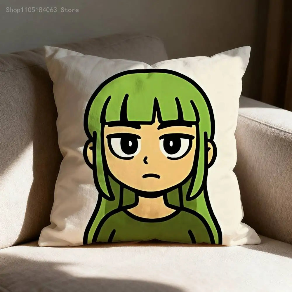 Cute O-Omz C-Crew Pillow Case Print Polyester Fiber 40X40 cm Home Sofa Throw Cushion Cover Decoration