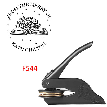 Customized Book Embossed Stamp Personalized Custom LOGO Embosser Seal Wedding Invitation Library Customize Embossing Paper Stamp